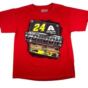 Chase Authentics Jeff Gordon NASCAR Mens Large Red Axalta Racing Graphic T-Shirt